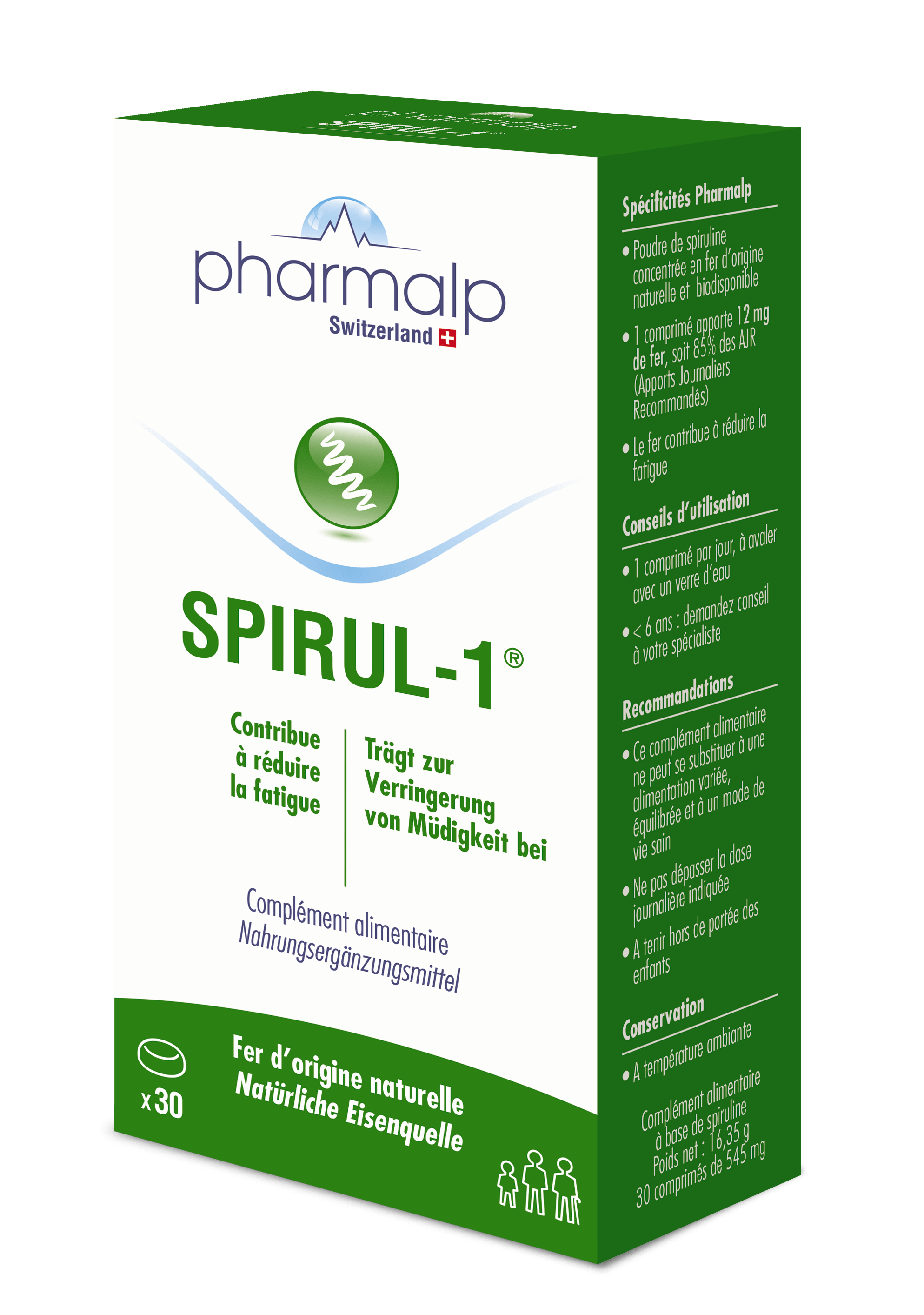 PHARMALP - Spirul-1, 30 comprimés ou 90 comprimés