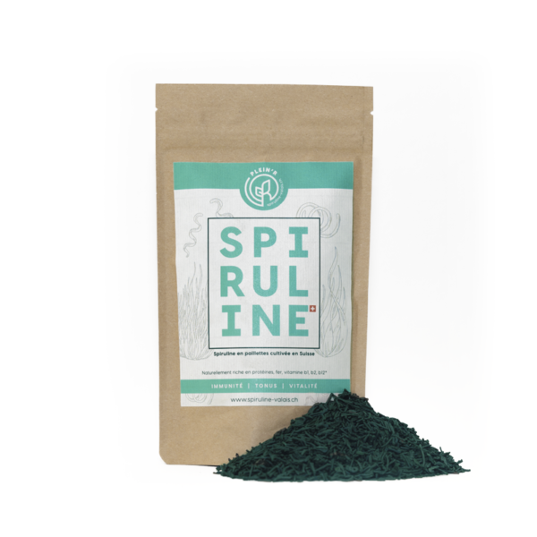 SPIRULINE, VALAIS par Plein'R, en paillettes, SACHET 100g