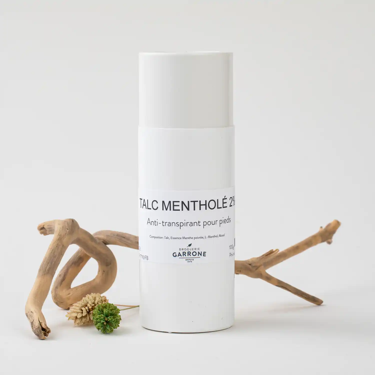 Talc Mentholé 2 % pour les pieds