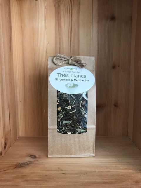 Thé Blanc, Gingembre & Menthe, 100gr